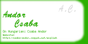 andor csaba business card
